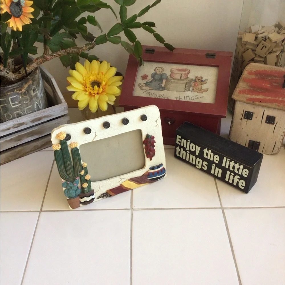 Southwestern Accents Ceramic Photo Frame